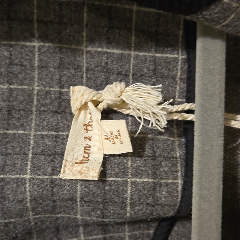 Hem & Thread Plaid Trench Coat NWT - Picture 5 of 8